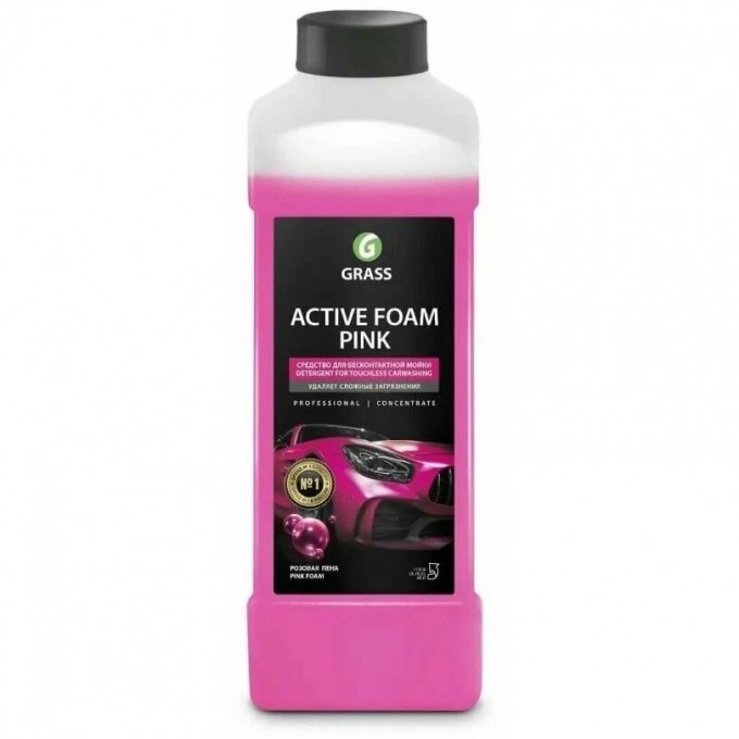 Автошампунь Active Foam Pink Для Бесконтактной Мойки Розовая Пена 1Л GRASS GRASS 11 113120